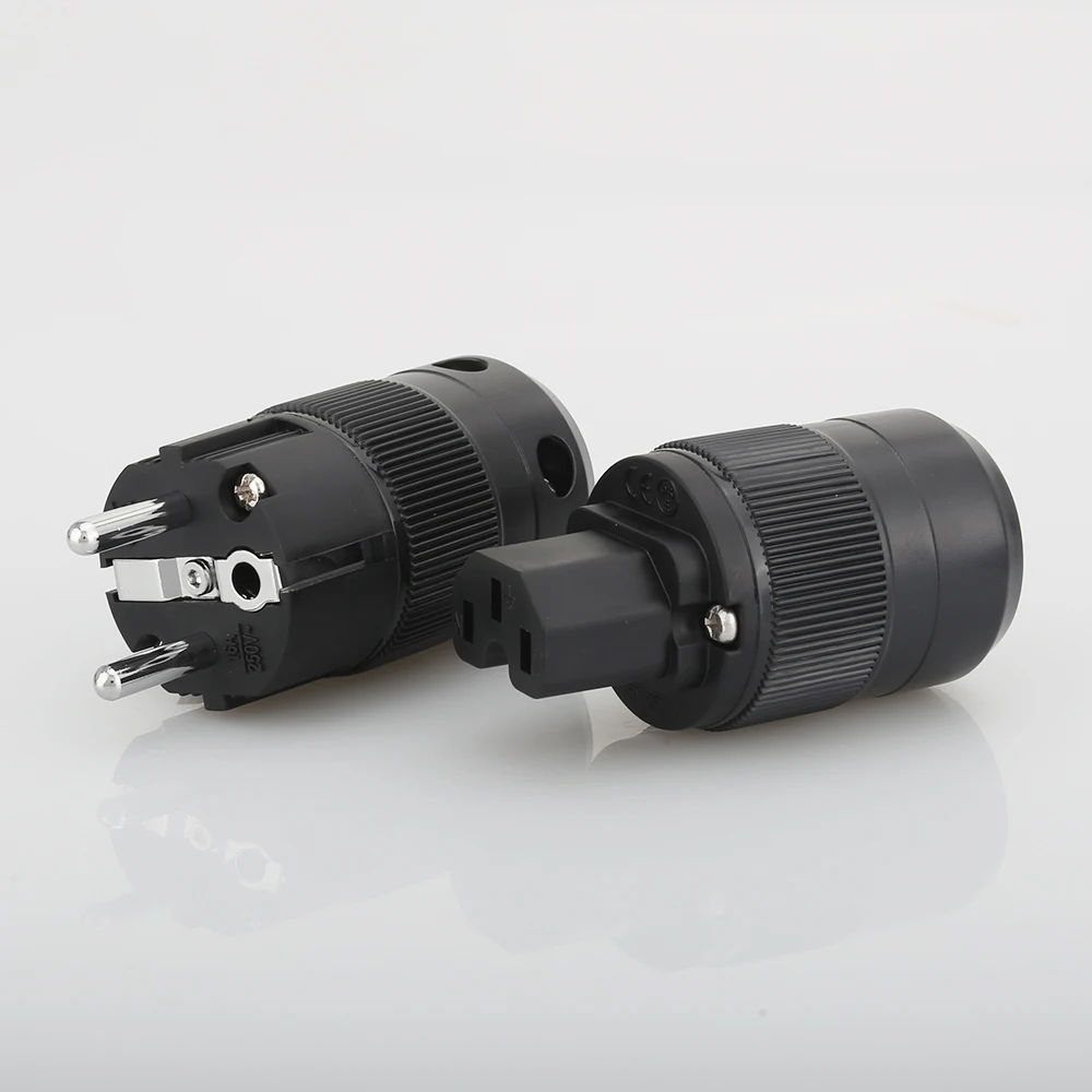 High End родием EUR Schuko EU Мощность Plug & IEC разъем|power plug|eu power plugiec connector |