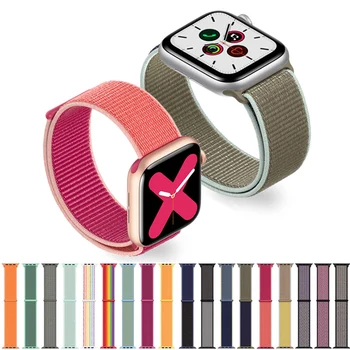 

Band For Apple Watch Series 3/2/1 38MM 42MM Nylon Soft Breathable Replacement Strap Sport Loop for iwatch series 4 5 40MM 44MM