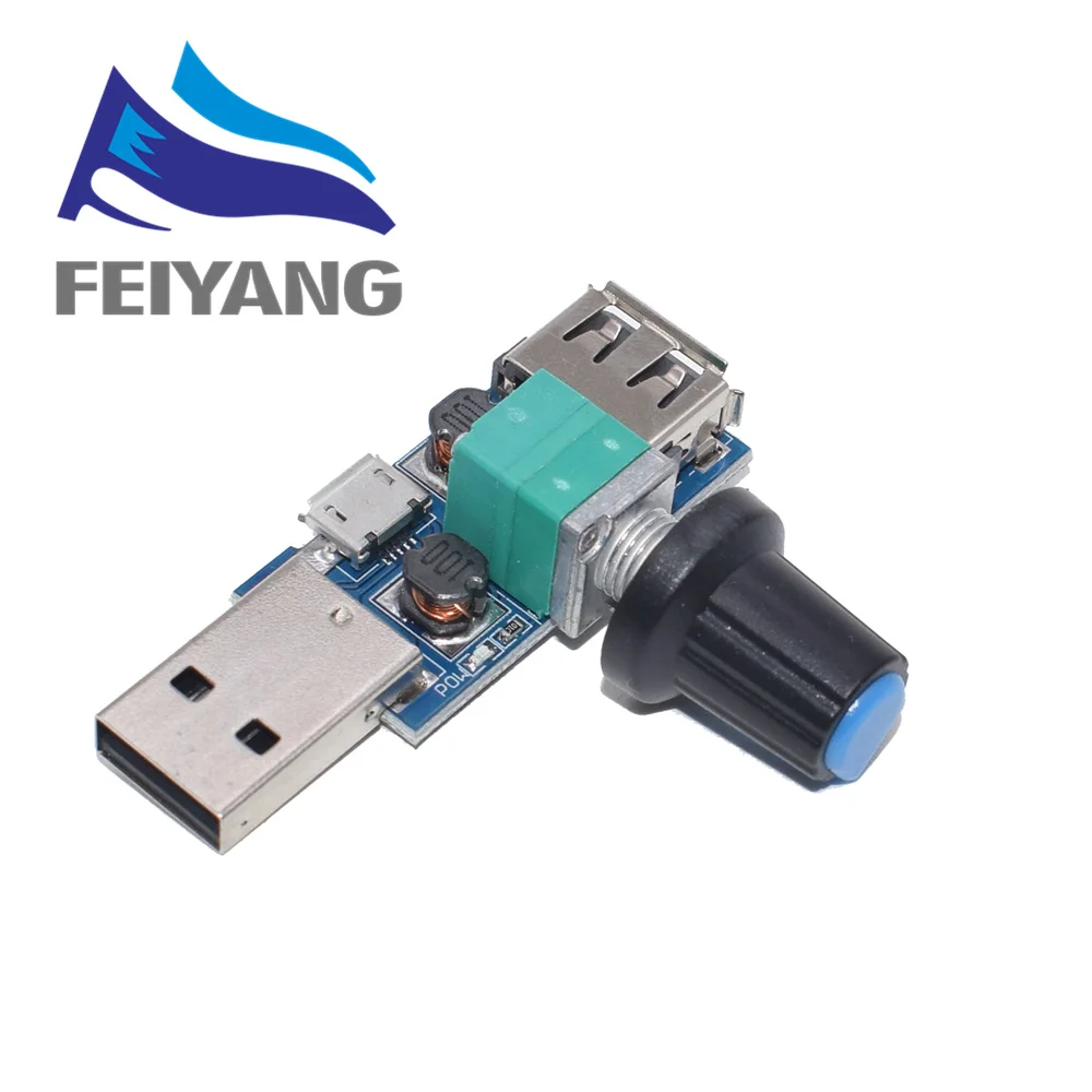 

Mini USB Fan Governor Wind Speed Controller Air Volume Regulator Cooling Mute Multi Function Fan Speed Switch Module DC 5V