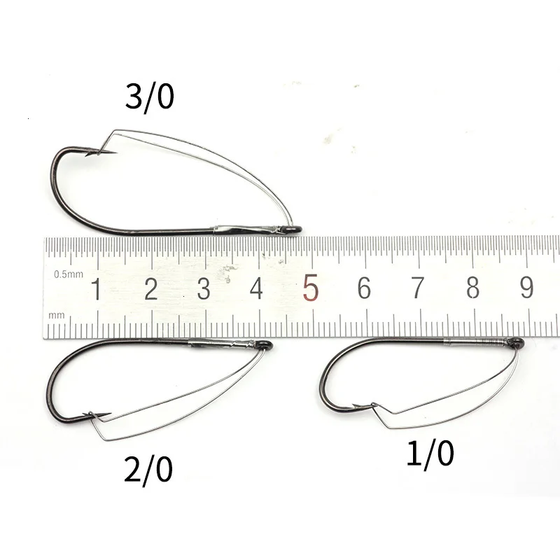 Rompin 10 шт./лот W3369A классический Weedless Sproat колючий рыболовный крючок черный размер 1/0-3/0 бас один крючок под червя держатель для приманки crappie