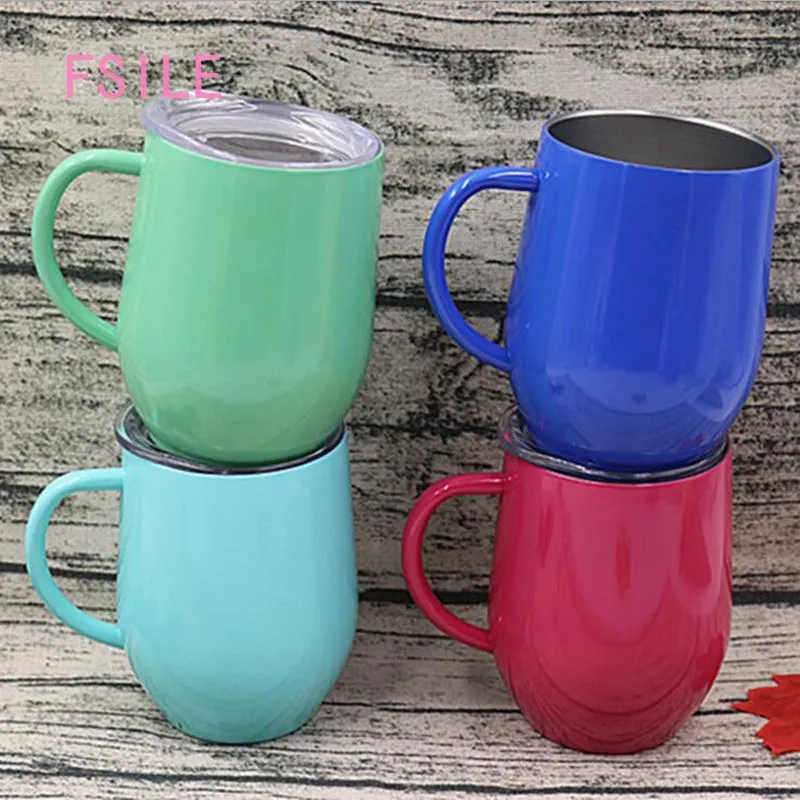 

Fashion New Egg-shaped Cup with Handle Egg Cup Stainless Steel Insulation Cup Creative Egg Shell Cup Household Milk Coffee Cup