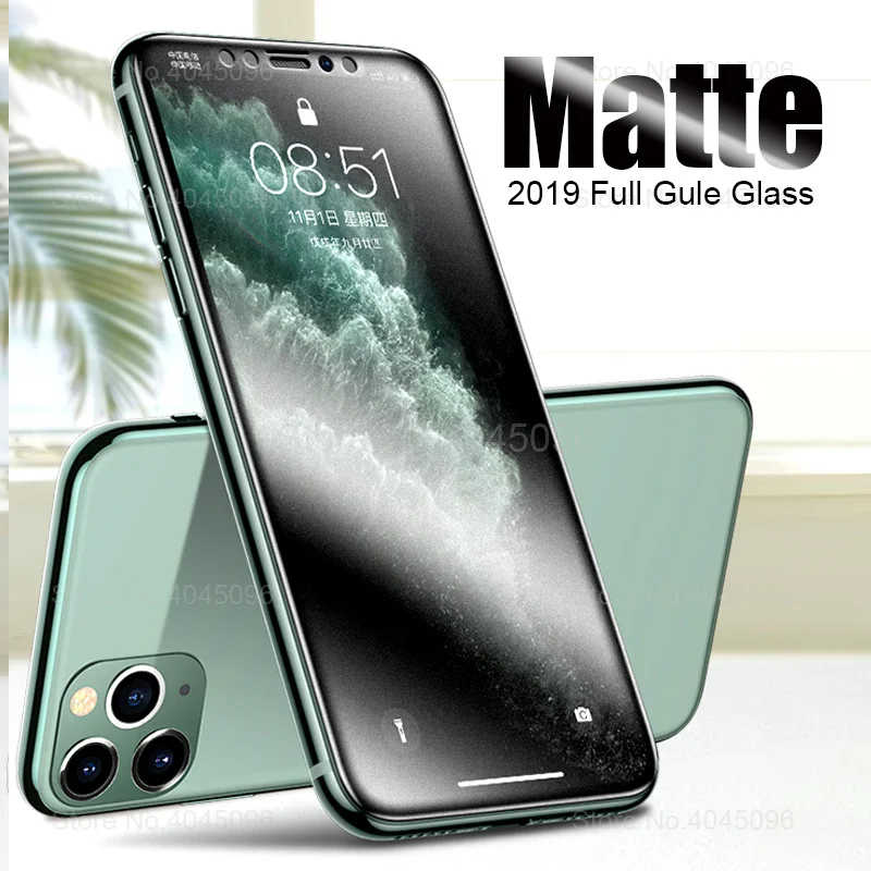 

9D Matte Protective Glass For IPhone 11 Pro Max X XR XS Max 6 6s 7 8 Plus Tempered Glass Screen Protector On ipone 11Pro glass