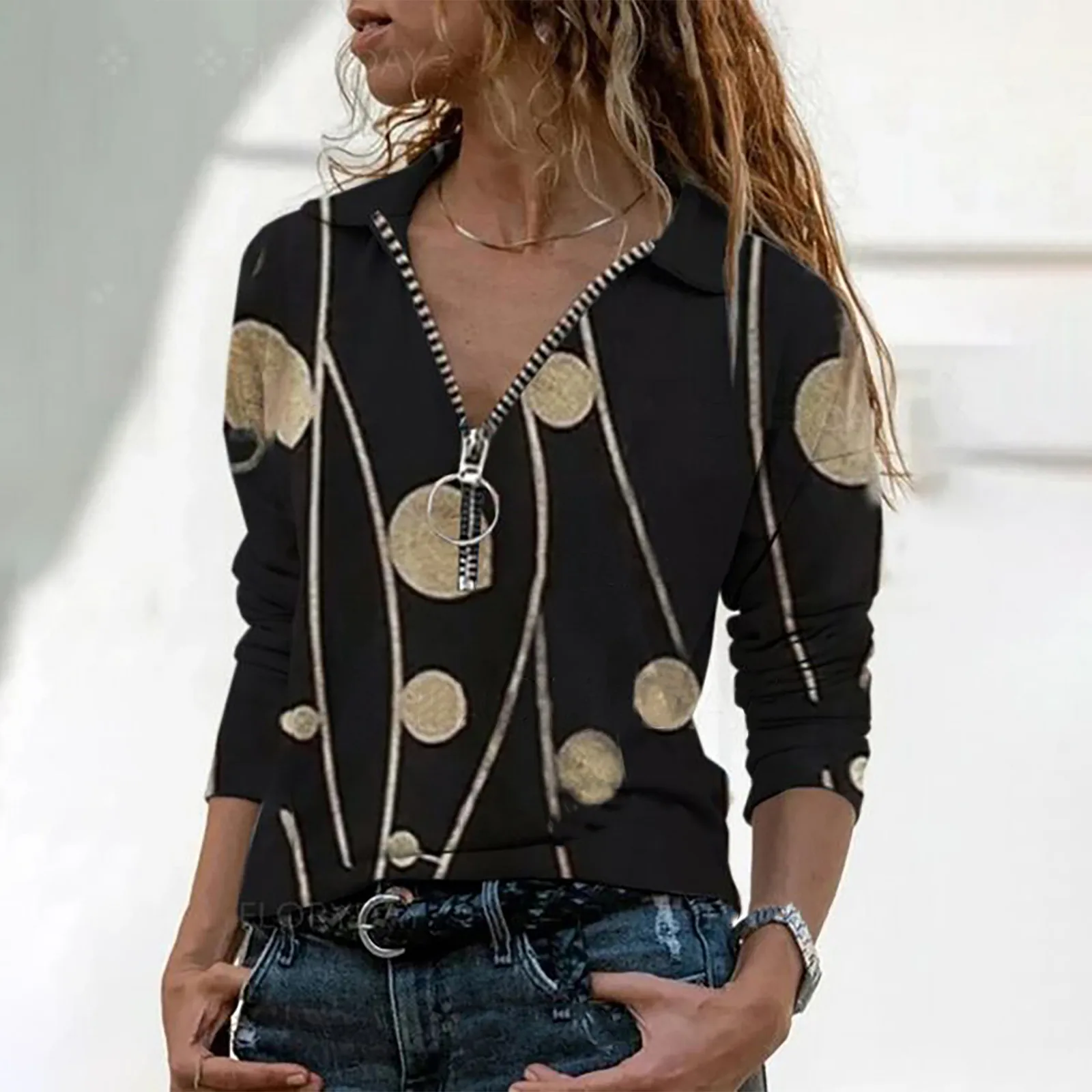 4 #2020 otoño Camisas de mujer Retro V cuello blusa botón Tops de manga larga elegante Oficina de talla grande blusas Рубашка