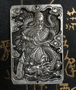 

70*45mm Chinese Tibetan Silver Block Sword Weapons Statue Of God Home Decoration Gift Thangka Netsuke Home Decor Gift Statue