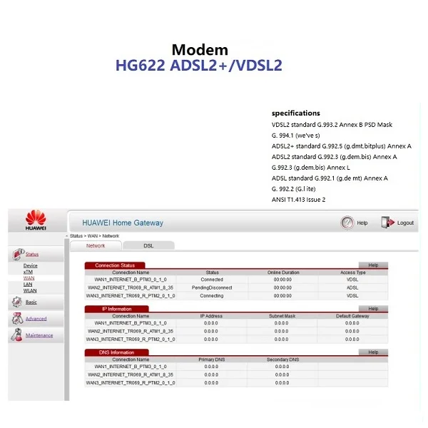 外框800 800 MODEM HG622 111