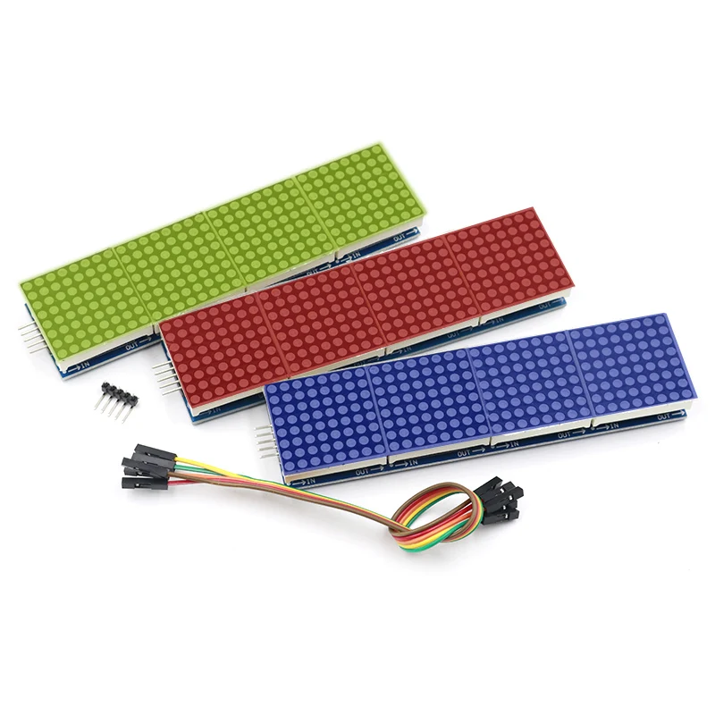 MAX7219 матричный модуль для микроконтроллера Arduino 4 в одном дисплее с 5P линией