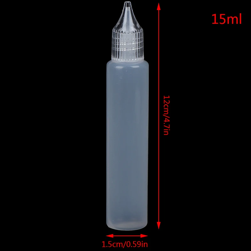 15ml 2 шт 15/30 мл повторное использование Пластик Клей игла аппликатора бутыль для рукоделия инструмент - Цвет: 15ml