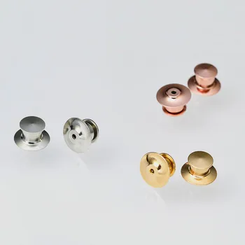 

100pcs/set Metal Brooch Pin Back Locking Keepers Secure Locking Clutch Deluxe Pin BacK Badge Pendants for DIY Jewelry