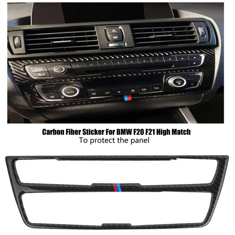 

Hot Sell For BMW F20 F21 carbon Fiber indoor car air conditioning CD control panel cover Trim car styling Adhesives