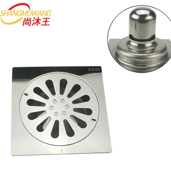 

304 Stainless Steel Floor Drain 2 Per Cent 5-Inch Engineering 150 X 150mm Square round Deodorizing Floor Drain Dn110