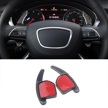 

Carbon Fiber Car Steering Wheel Shift Extension Shifters Paddles For AUDI A3 S3 A4 S4 B8 A5 S5 A6 S6 A8 R8 Q5 Q7 TT DSG