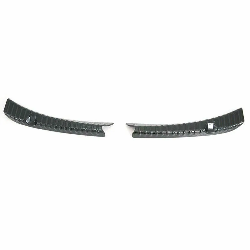 2pcs Carbon Fiber Black Car Guard Protector For Tesla Model 3 Stainless Steel Car Trunk Inner Guard Protector