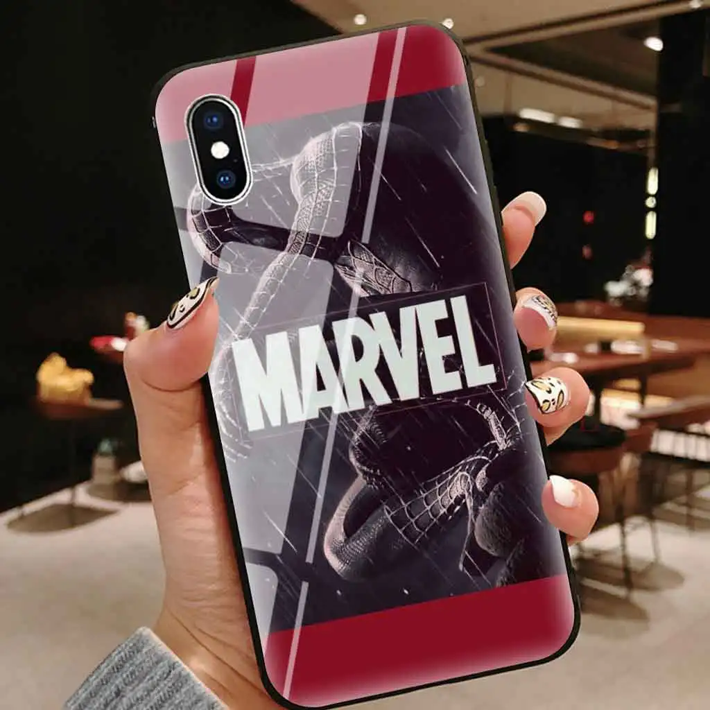 Чудо-яд стеклянный чехол для iphone xr x xs max 8 plus 7 7plus 8 plus 6 6s 5 5S se coque iphone 7 мультяшный противоударный чехол