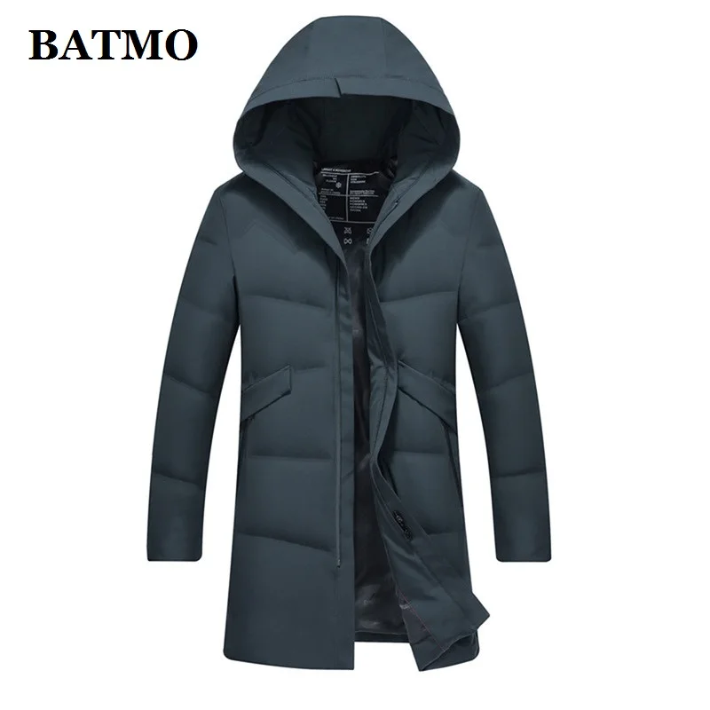 BATMO 80% Белые куртки с капюшоном на утином пуху для мужчин, мужские куртки с толстым пухом, большие размеры 998