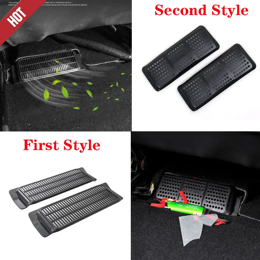 

for Tesla Model 3 2017-2020 Seat under the outlet dust cover ABS Black Model3 Accessories Model Three OEN Pair