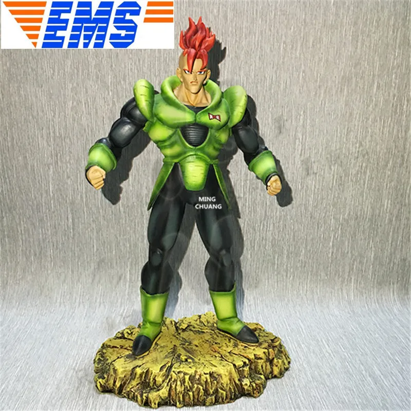 Cheap 13" Dragon Ball Z Statue Android Bust ANDROID #16 Full-Length Portrait Creative Art Craft GK Action Figure Toy BOX 33CM V125 1