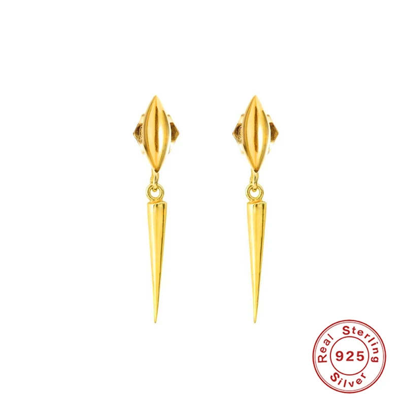 

Aide 100% 925 Sterling Silver Stud Earrings INS Wind Geometric Water Droplets Wild Earring Drop For Women Fine Jewelry Wholesale