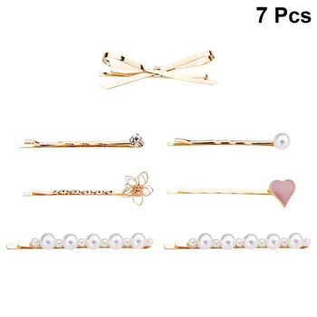 

7pcs Assorted Pattern Hair Clips Fashion Bang Clips Delicate Bobby Pins Hair Accessories for Women Girls