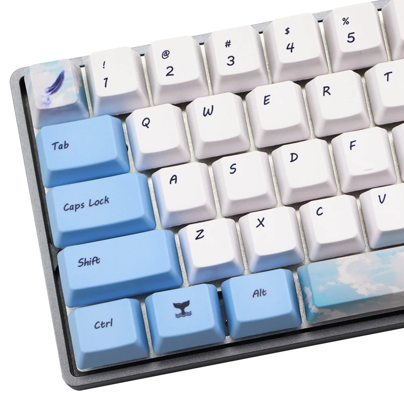 73 клавиши сублимации краски PBT Keycaps механическая клавиатура милые профиль Keycap для