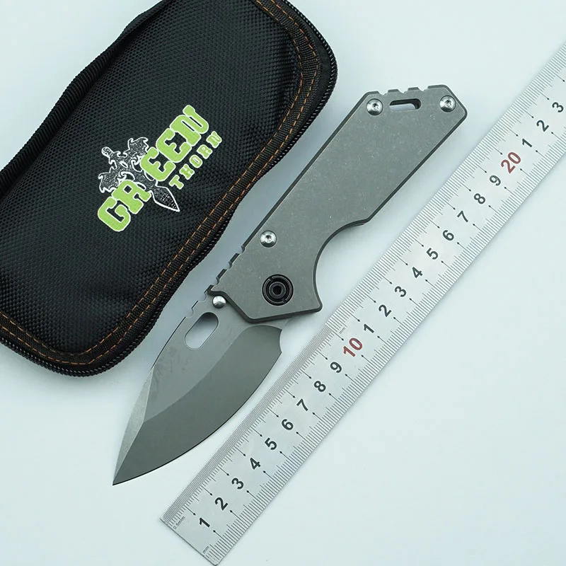Складной нож Green thorn 75AR D2 стальной Мультитул из титанового сплава рукоятка для