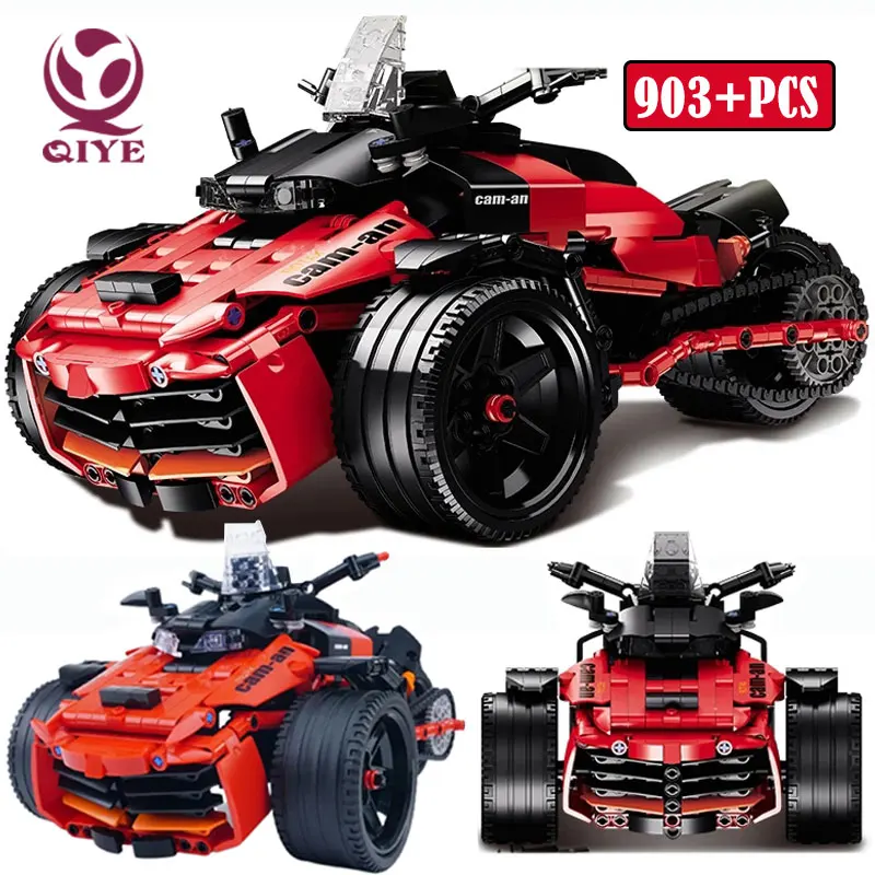 MOC высокотехнологичный мотоцикл Can-Am Spyder строительные блоки ведущий