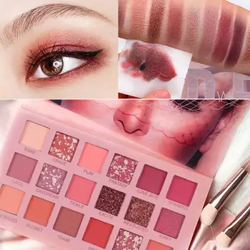 

18 Color Eye Shadow Pearly Pumpkin Earth Color Does Not Matte Not Smudge Eye Shadow Palette Long-lasting Eye Makeup TSLM2