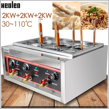 Online XEOLEO Electric Noodle Maker Pasta Cooker 6 Baskets Cooking Noodle Machine Commercial Stainless Steel Noodle Boiler for Kitchen