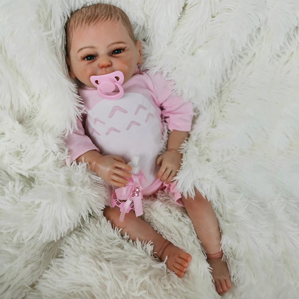 20 дюймов силиконовая кукла-Реборн, изысканная коллекция, серия bebe reborn, Реалистичная игрушка для новорожденных, игрушка для дома, подарок