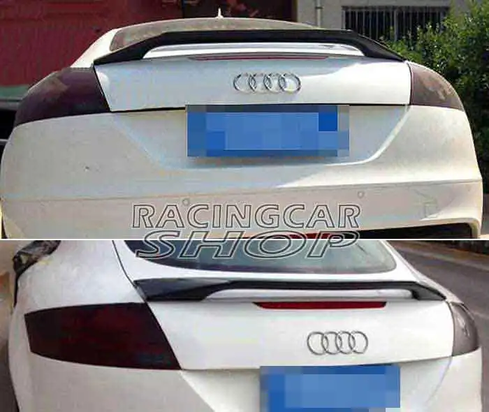 C Style Real Carbon Fiber Rear Spoiler Trunk Wing Lip Fit for Audi TT 8J 2007-2012