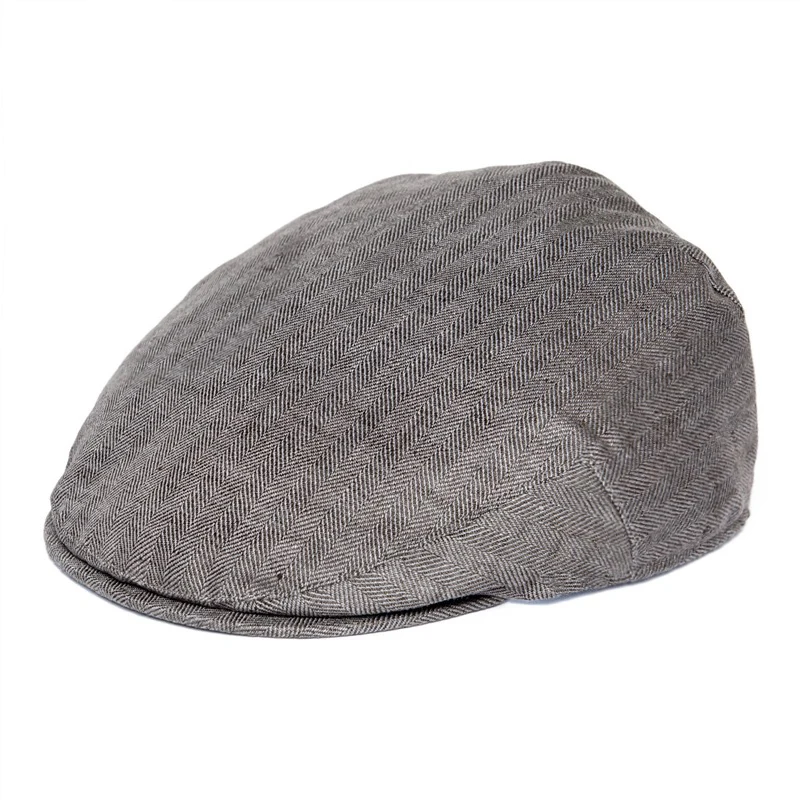 BOTVELA Men Cap Herringbone Linen Newsboy Caps High Quality Flat Caps Driver Ivy Hat Bakerboy Hats Cool Boina for Male