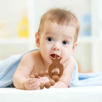 

Personalized Name Handmade Wooden Pacifier Chains Safe Teething Chain Baby Teether Eco-friendly Pacifier Clips Holder Chain