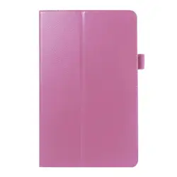Folio Soft Leather Stand Holder Tablet Case with Full Body Protection (Pink)