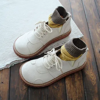 

Big-head single shoes Harajuku style thick-soled sponge cake women's shoes retro art autumn Hong Kong style Martin shoes