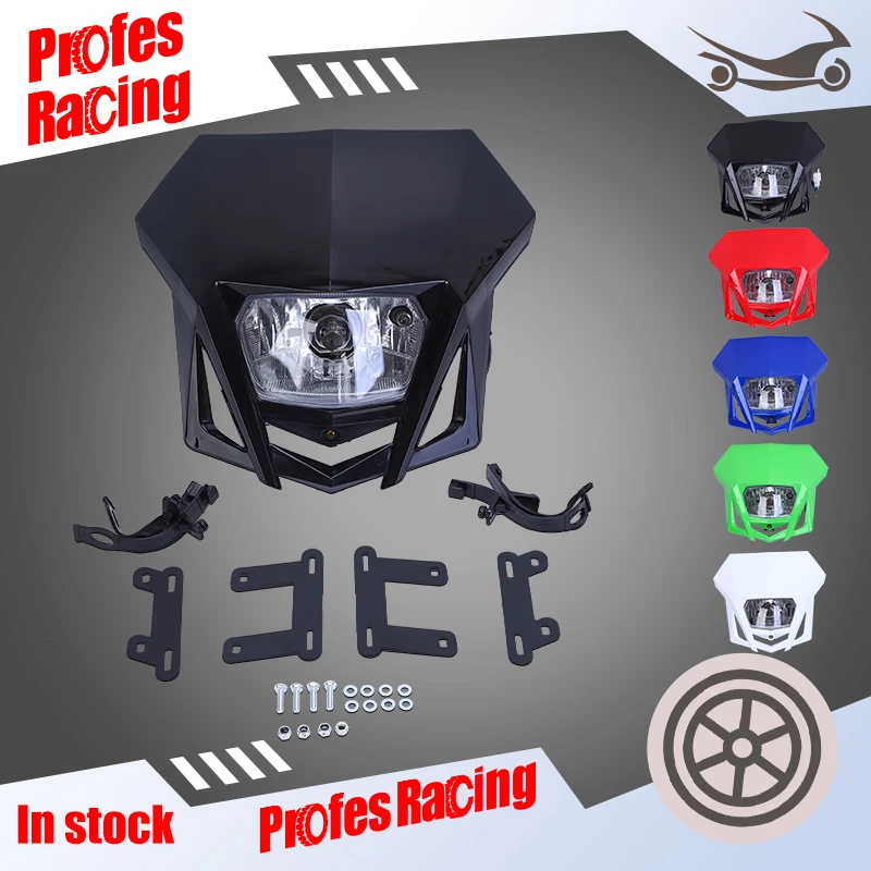 

Motorcycle Universal Headlight Fairing Farol De Milha Para Moto For HONDA Headlamp XR CRF 150 230 250 450 Dirt Bike
