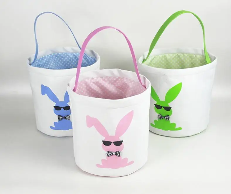 

Милое пасхальное ведро с кроликом, холст, пасхальный Подарочный пакет, конфетная сумка в виде яйца с кроличьим хвостом, Пасхальная корзина для праздников SN2662
