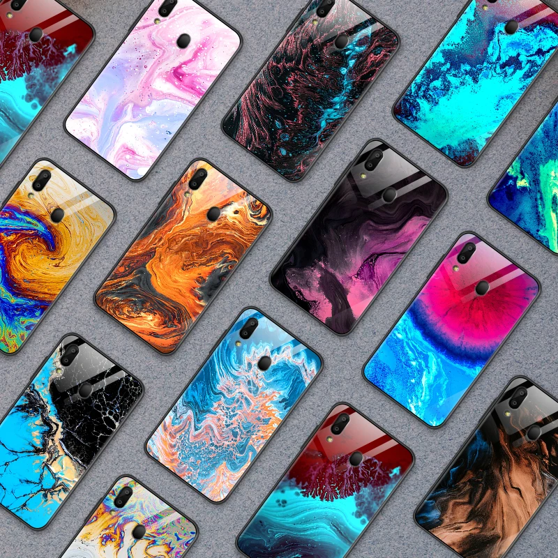 

Tempered Glass Case for Samsung Galaxy A10 A20 A30 A40 A50 A6S A70 A8S A80 A90 Back Cover J4Plus M10 M20 M30 Note9 Fashion Coque