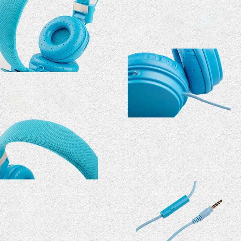 3 5MM Stereo Bass Kids Headphones E5 With Microphone Adjustable Headband Music Earphones Children Headsets Small Earphone Gift
