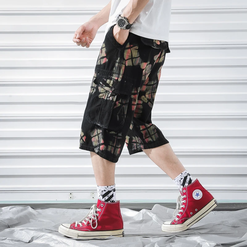 Мужские военные шорты, хороший бренд, поп армейский принт, тактические мужские хлопковые свободные рабочие повседневные короткие штаны