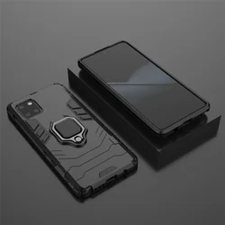 Enhanced Protective Magnetic Ring Car Holder Case for Samsung Galaxy Note 10 Lite & S10 Lite (Black)