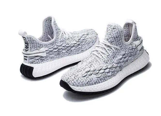 New breathable woven dragon scale outdoor casual shoes men's wild white shoes four seasons men's shoes factory direct sales