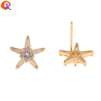 

Cordial Design 30Pcs 12*12MM Rhinestone Stud Earring/DIY Making/Fashion Jewelry/Genuine Gold Plating/Trendy Earrings For Women