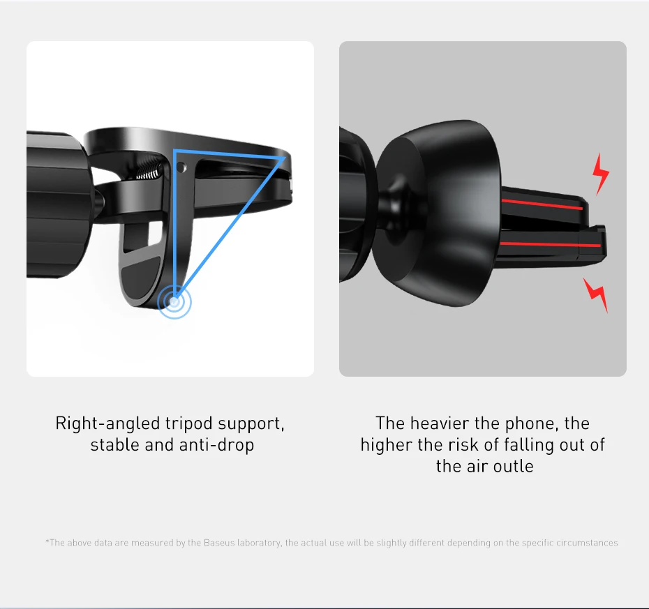 Baseus Metal Car Phone Holder Gravity Auto Stand Car Air Vent Mount Mobile Phone Holder for iPhone Xiaomi Universal Holder iphone desk stand