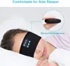 Bluetooth Sleeping Headphones Sports Headband Thin Soft Elastic Comfortable Wireless Music Earphones Eye Mask for Side Sleeper 4
