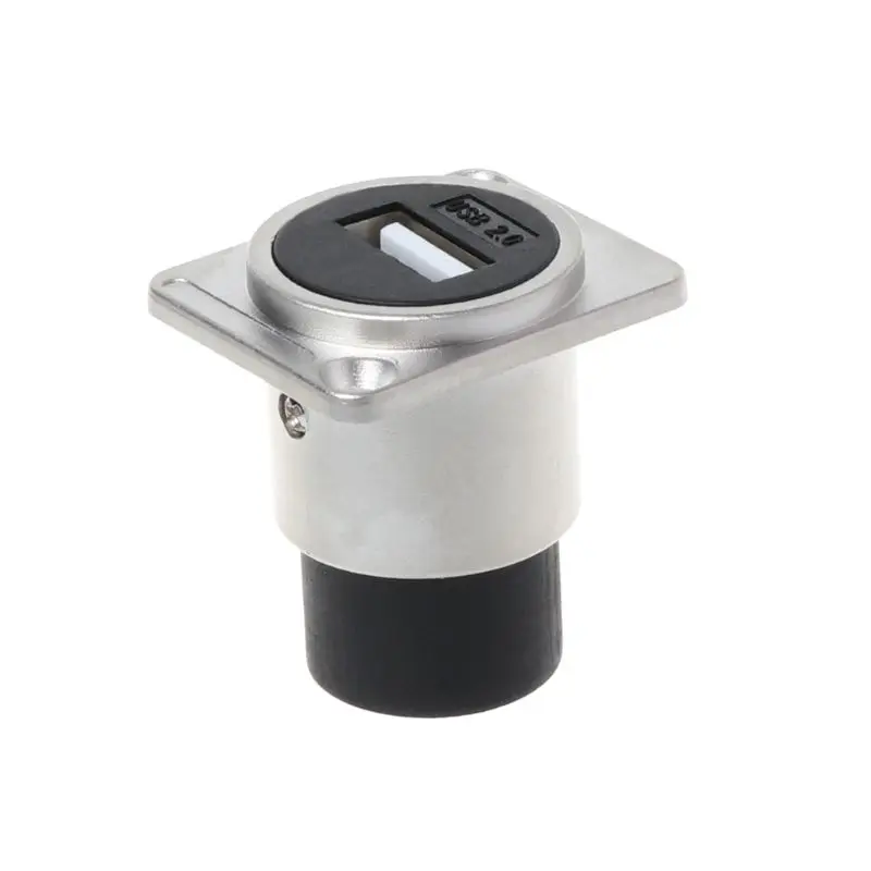 

USB 2.0 D Type Socket Metal Female to Female Module Connector USB Plug Panel Mounting Holder Adapter Support