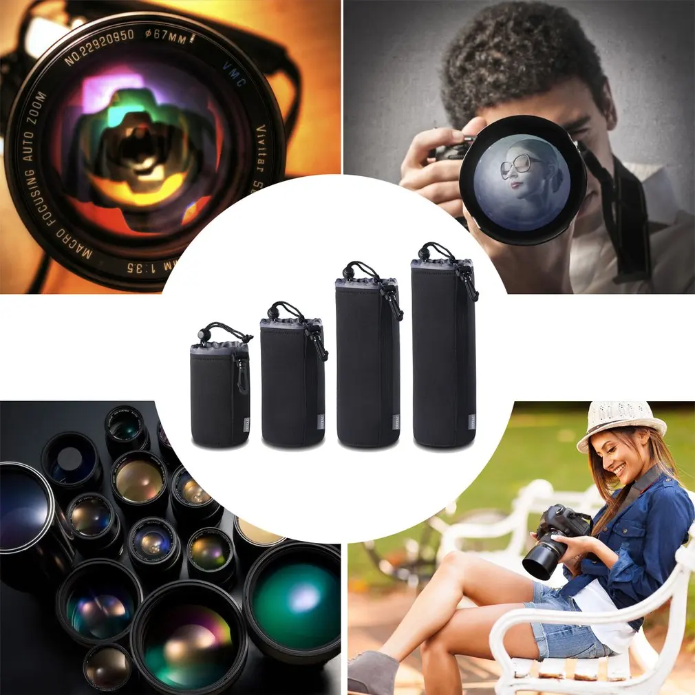 4 шт) S/M/L/XL OUTAD толстый защитный Неопреновый Чехол Набор для DSLR объектива камеры для Canon для Nikon для Pentax для sony