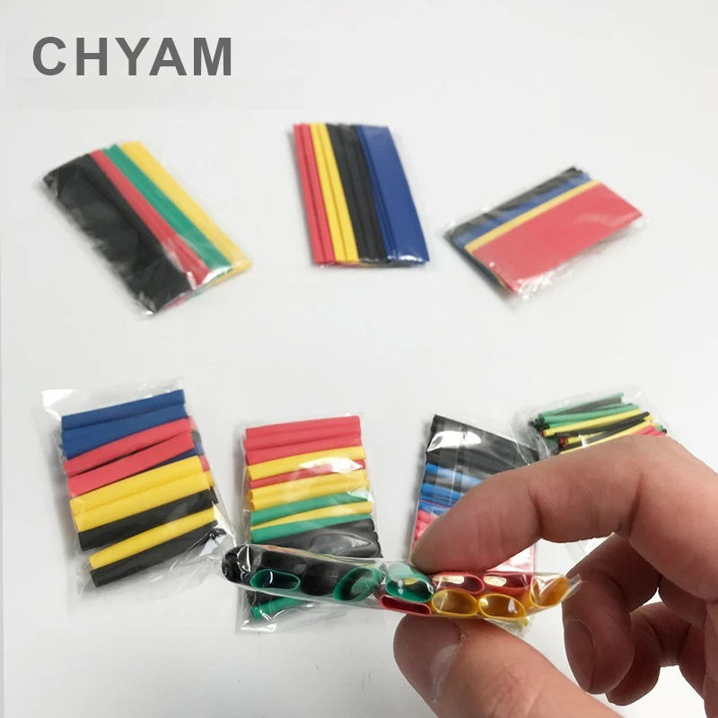 164pcs Set Polyolefin Shrinking Assorted Heat Shrink Tube Wire Cable Insulated Sleeving Tubing Set