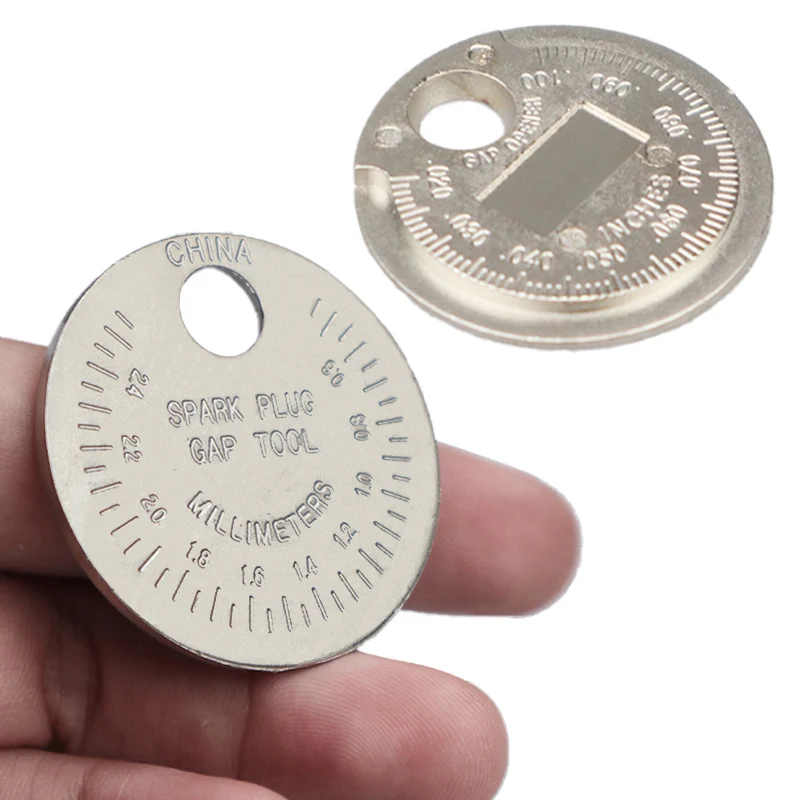 1pc Spark Plug Gap Gauge Tool Measurement Coin Type 0 6 2 4mm Range 