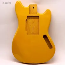 Высокое качество красное дерево желтый цвет электрическая бас гитара Корпус