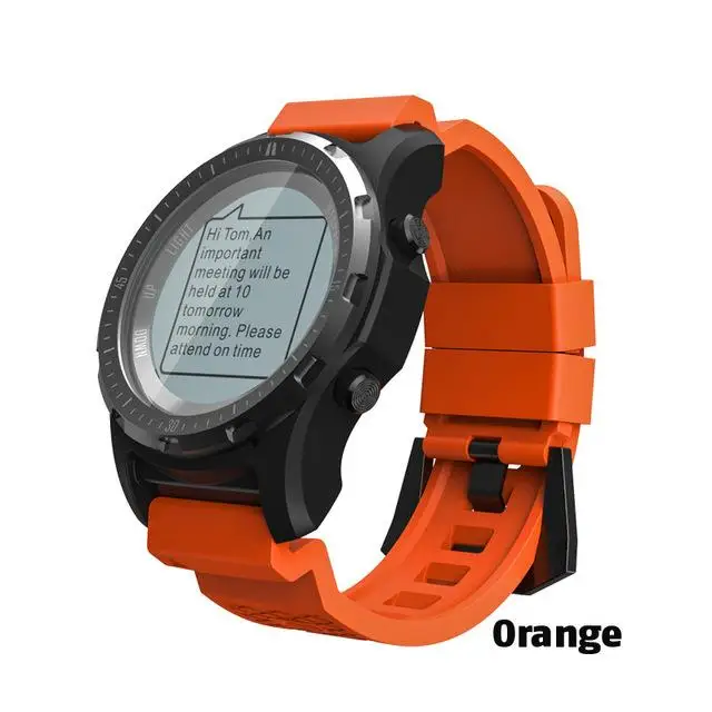 S966 gps Смарт-часы для мужчин монитор сердечного ритма давление воздуха фитнес-часы-трекер компас высота спортивные умные часы - Цвет: Оранжевый