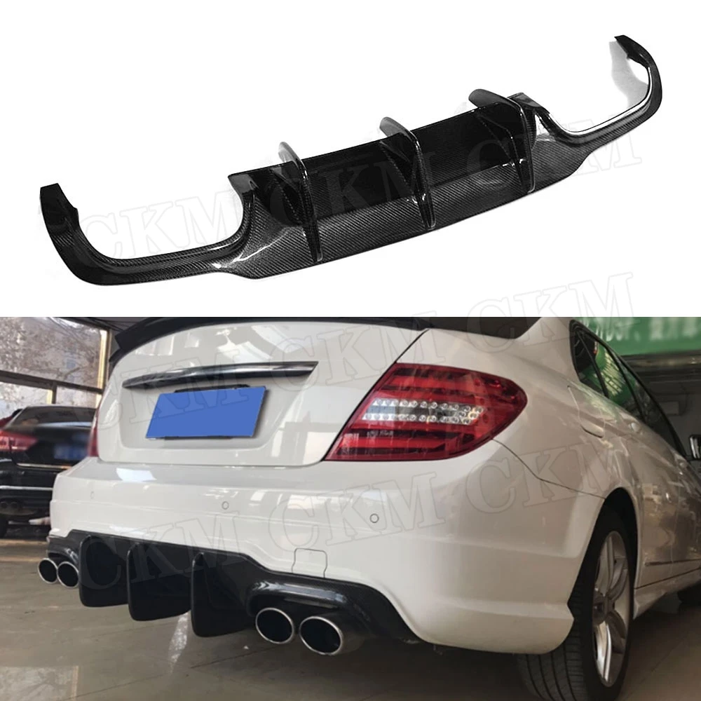 Задняя губа из углеродного волокна класса C для Benz W204 C63 AMG C300 Sport 2012 2014 задний